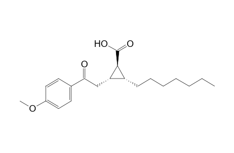 (1S,2R,3R)-2-Heptyl-3-[2'-(p-methoxyphenyl)-2'-oxoethyl]cyclopropane-1-carboxylic acid