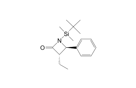 N-tert-Butyldimethylsilyl-3,4-trans-3-ethyl-4-phenylazetidinone isomer
