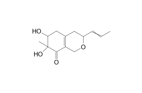 6,7-Dihydroxy-7-methyl-3-(prop-1-enyl)-3,4,6,7-tetrahydro-1H-isochromen-8(5H)-one