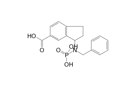 3-[(Phenylmethyl)(phosphono)amino]-2,3-dihydro-1H-indene-5-carboxylic acid