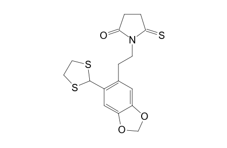 1-[2-[6-(1,3-dithiolan-2-yl)-1,3-benzodioxol-5-yl]ethyl]-5-thioxo-2-pyrrolidinone