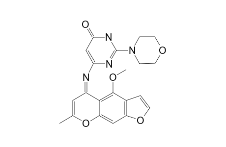 6-(4-METHOXY-7-METHYLFURO-[3,2-G]-CHROMEN-5-YLIDENEAMINO)-2-MORPHOLIN-4-YL-3H-PYRIMIDIN-4-ONE