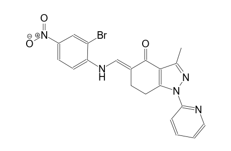 4H-indazol-4-one, 5-[[(2-bromo-4-nitrophenyl)amino]methylene]-1,5,6,7-tetrahydro-3-methyl-1-(2-pyridinyl)-, (5E)-