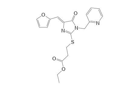 2-[1'-(Ethoxycarbonyl)ethylthio]-5-(furylmethylidene)-N(3)-(2'-pyridylmethylene)-4-imidazolidinone