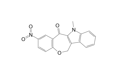 6H-[2]Benzoxepino[4,3-b]indol-11(12H)-one, 12-methyl-9-nitro-