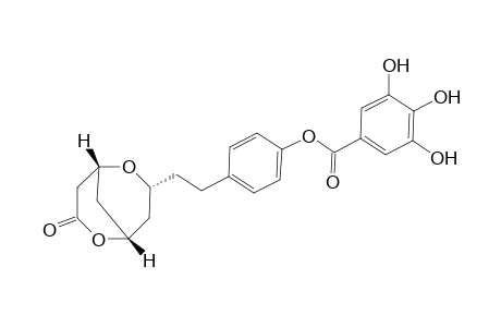 4-{2-[rel-(1R,3R,5S)-7-Oxo-2,6-dioxabicyclo[3.3.1]non-3-yl]ethyl}phenyl 3,4,5-Trihydroxybenzoate