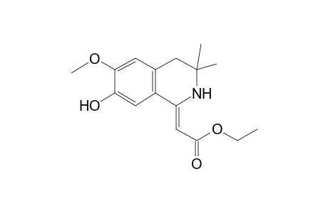 (7-Hydroxy-6-methoxy-3,3-dimethyl-3,4-dihydro-2H-isoquinolin-1-ylidene)acetic acid ethyl ester