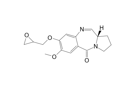 (6aS)-2-methoxy-3-(2-oxiranylmethoxy)-6a,7,8,9-tetrahydropyrrolo[2,1-c][1,4]benzodiazepin-11-one