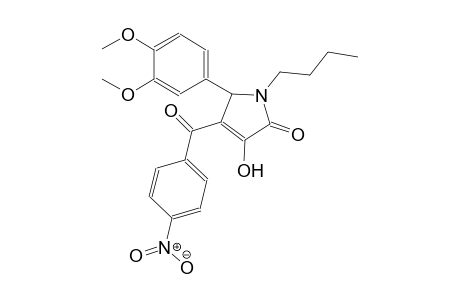 1-butyl-5-(3,4-dimethoxyphenyl)-3-hydroxy-4-(4-nitrobenzoyl)-1,5-dihydro-2H-pyrrol-2-one
