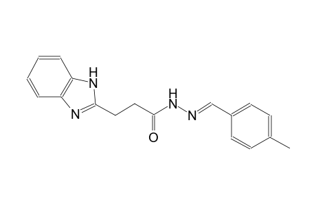 1H-benzimidazole-2-propanoic acid, 2-[(E)-(4-methylphenyl)methylidene]hydrazide