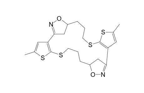 Cyclic form of 3,3'-bis{2"-(Propylthio)-3"-[(3"',4"'-dihydroisoxazolyl]-5"-methylthiophene}