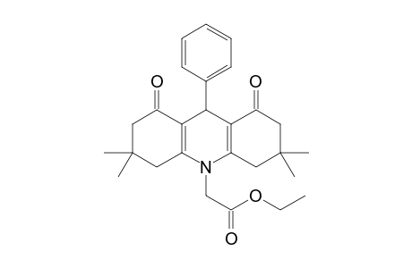 Ethyl 2-[9-(phenyl)-1,2,3,4,5,6,7,8-octahydro-3,3,6,6-tetramethyl-1,8-dioxoacridin-10(9H)-yl]acetate