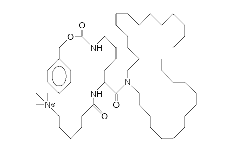 N,N-Ditetradecyl-N-A-(6-[trimethylammonio]-hexanoyl)-N-E-benzyloxycarbonyl-L-lysinamide cation