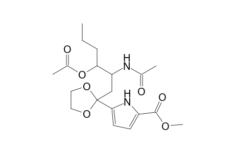 5-[2-(2-acetamido-3-acetoxy-hexyl)-1,3-dioxolan-2-yl]-1H-pyrrole-2-carboxylic acid methyl ester