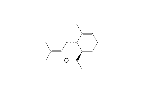 Ethanone, 1-[3-methyl-2-(3-methyl-2-butenyl)-3-cyclohexen-1-yl]-, trans-