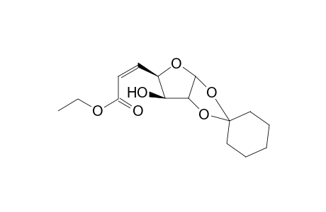 (Z)-Ethyl 3-[3a(R),5(R),6(S),6a(R)-tetrahydro-6-hydroxyspiro[cyclohexane-1,2-furo[2,3-d][1,3]dioxalan-5-yl]pipionate