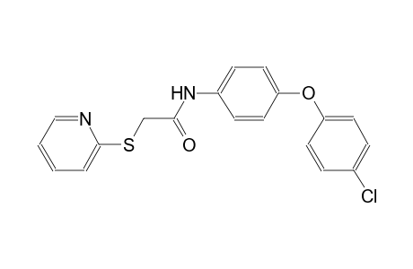 N-[4-(4-chlorophenoxy)phenyl]-2-(2-pyridinylsulfanyl)acetamide