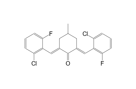 cyclohexanone, 2,6-bis[(2-chloro-6-fluorophenyl)methylene]-4-methyl-, (2E,6E)-