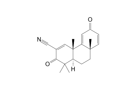 (4aS,8aS,10aR)-1,1,4a,8a-Tetramethyl-2,6-dioxo-1,2,4a,6,8a,9,10,10a-octahydrophenanthrene-3-carbonitrile