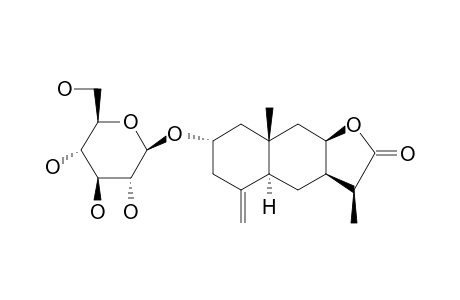 2-ALPHA-(BETA-D-GLUCOPYRANOSYLOXY)-5-ALPHA,11-ALPHA-H-EUDESMA-4(15)-EN-12,8-BETA-OLIDE