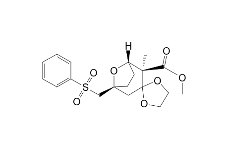 (1R*,4R*,5S*)-4-(Methoxycarbonyl)-4-methyl-1-[(phenylsulfonyl)methyl]-8-oxabicyclo[3.2.1]octan-3-one,Ethylene Acetal