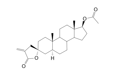 17-Acetoxyspiro[androstane-3,4'-.alpha.methylene-.gamma.-butyrolactone] diasterromer
