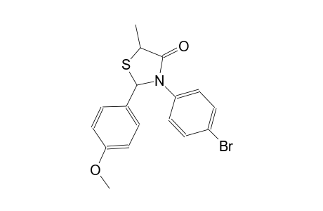 4-thiazolidinone, 3-(4-bromophenyl)-2-(4-methoxyphenyl)-5-methyl-