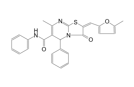 (2E)-7-methyl-2-[(5-methyl-2-furyl)methylene]-3-oxo-N,5-diphenyl-2,3-dihydro-5H-[1,3]thiazolo[3,2-a]pyrimidine-6-carboxamide