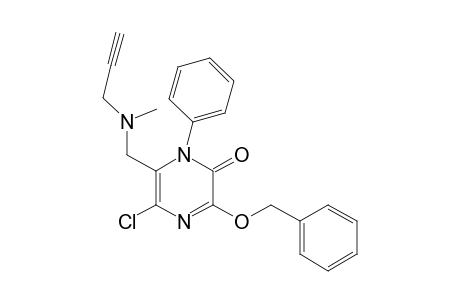 6-(N-Methyl-2-propynylaminomethyl)-3-benzyloxy-5-chloro-1-phenyl-2(1H)-pyrazinone