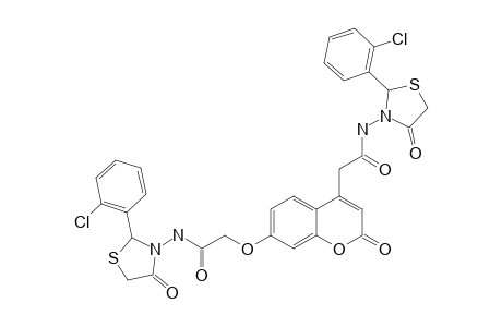 #5B;N-[2-(2-CHLOROPHENYL)-4-OXO-THIAZOLIDIN-3-YL]-2-[7-[[2-(2-CHLOROPHENYL)-4-OXO-THIAZOLIDIN-3-YLCARBAMOYL]-METHOXY]-2-OXO-2H-CHROMEN-4-YL]-ACETAMIDE