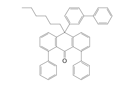 10-hexyl-1,8-diphenyl-10-(3-phenylphenyl)anthracen-9-one