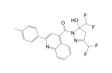 3,5-bis(difluoromethyl)-1-{[2-(4-methylphenyl)-4-quinolinyl]carbonyl}-4,5-dihydro-1H-pyrazol-5-ol