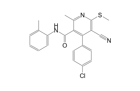 3-pyridinecarboxamide, 4-(4-chlorophenyl)-5-cyano-2-methyl-N-(2-methylphenyl)-6-(methylthio)-