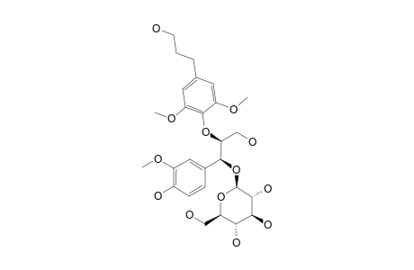ROURINOSIDE;(1S,2S)-1-(4-HYDROXY-3-METHOXYPHENYL)-2-[4-(3-HYDROXYPROPYL)-2,6-DIMETHOXY-PHENOXY]-PROPANE-1,3-DIOL-1-O-BETA-D-GLUCOPYRANOSIDE