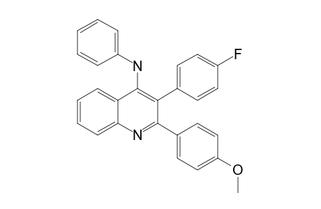 3-(4-FLUOROPHENYL)-2-(4-METHOXYPHENY)-4-(PHENYLAMINO)-QUINOLINE