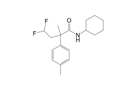 N-Cyclohexyl-4,4-difluoro-2-(4-methylphenyl)-2-methylbutanamide