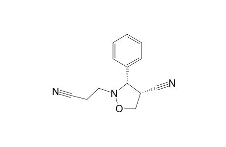 2-Isoxazolidinepropanenitrile, 4-cyano-3-phenyl-, cis-