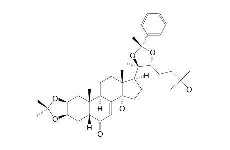 28,28,29-BETA-TRIMETHYL-29-ALPHA-PHENYL-2,3;20,22-BIS-O-METHYLIDENE-20-HYDROXY-ECDYSONE