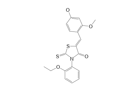 (Z)-5-(3-METHOXY-4-HYDROXYBENZYLIDENE)-3-N-(2-ETHOXYPHENYL)-2-THIOXOTHIAZOLIDIN-4-ONE