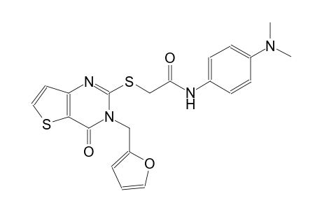 acetamide, N-[4-(dimethylamino)phenyl]-2-[[3-(2-furanylmethyl)-3,4-dihydro-4-oxothieno[3,2-d]pyrimidin-2-yl]thio]-