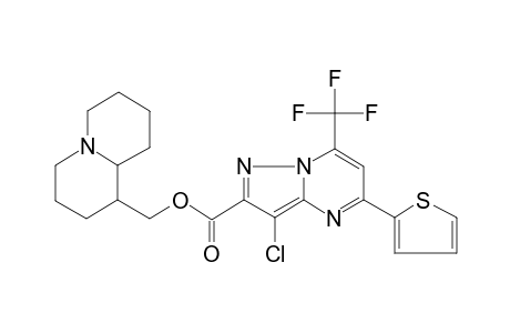 2,3,4,6,7,8,9,9a-octahydro-1H-quinolizin-1-ylmethyl 3-chloranyl-5-thiophen-2-yl-7-(trifluoromethyl)pyrazolo[1,5-a]pyrimidine-2-carboxylate