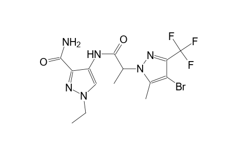 4-({2-[4-bromo-5-methyl-3-(trifluoromethyl)-1H-pyrazol-1-yl]propanoyl}amino)-1-ethyl-1H-pyrazole-3-carboxamide