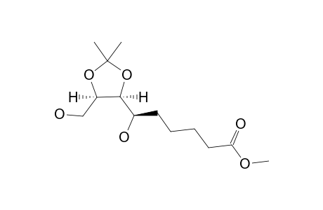 (6R)-6-[(4S,5R)-2,2-dimethyl-5-methylol-1,3-dioxolan-4-yl]-6-hydroxy-hexanoic acid methyl ester