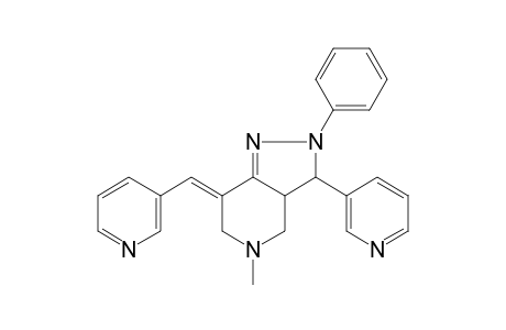 5-Methyl-2-phenyl-3-pyridin-3-yl-7-(pyridin-3-ylmethylidene)-3,3a,4,5,6,7-hexahydro-2H-pyrazolo[4,3-c]pyridine