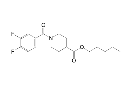 Isonipecotic acid, N-(3,4-difluorobenzoyl)-, pentyl ester