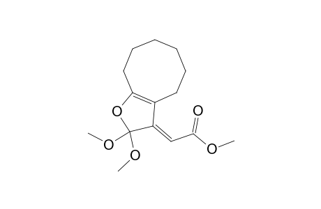 METHYL-(E)-2-(2,2-DIMETHOXY-4,5,6,7,8,9-HEXAHYDROCYCLOOCTA-[B]-FURAN-3(2H)-YLIDENE)-ACETATE
