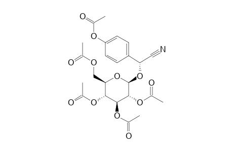 Benzeneacetonitrile, 4-(acetyloxy)-.alpha.-[(2,3,4,6-tetra-O-acetyl-.beta.-D-glucopyranosy l)oxy]-, (R)-