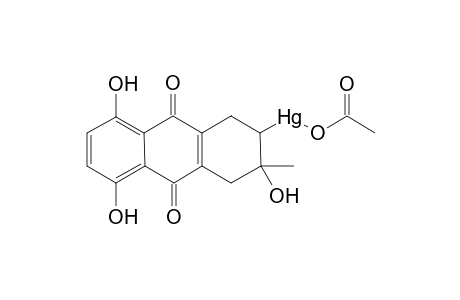 (2RS,3RS)-2-Acetoxymercurio-3,5,8-trihydroxy-3-methyl-1,2,3,4-tetrahydro-9,10-anthraquinone