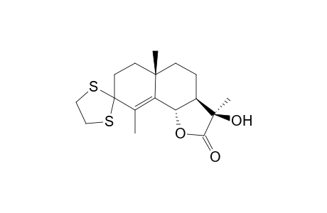 1,2-Dihydro-11.beta.-hydroxy-.alpha.-santonin thioketal