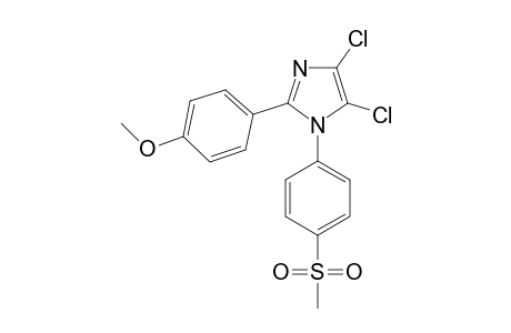 4,5-DICHLORO-2-(4-METHOXYPHENYL)-1-[(4-METHYLSULFONYL)-PHENYL]-1H-IMIDAZOLE